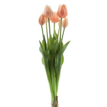 Künstlicher Tulpenstrauß Mix LONA, pfirsich-orange, 45cm, Ø20cm
