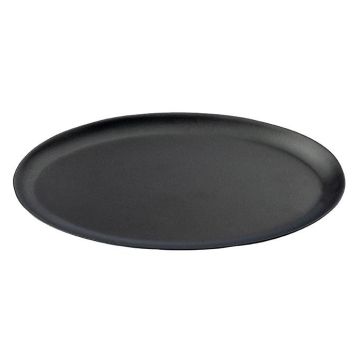 Ovaler Kerzenuntersetzer EMMELINE aus Metall, schwarz, 9x7cm Ovaler Kerzenuntersetzer EMMELINE aus Metall, schwarz, 9x7cm