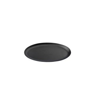 Ovaler Kerzenuntersetzer EMMELINE aus Metall, schwarz, 17x10cm Ovaler Kerzenuntersetzer EMMELINE aus Metall, schwarz, 17x10cm