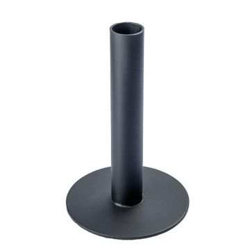 Metall Kerzenständer HILARIUS für Stabkerzen bis 2,5cm, schwarz, 12cm, Ø10cm Metall Kerzenständer HILARIUS für Stabkerzen bis 2,5cm, schwarz, 12cm, Ø10cm