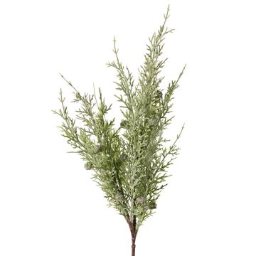 Künstlicher Wacholder Zweig ALEKO mit Beeren, grau-grün, 50cm