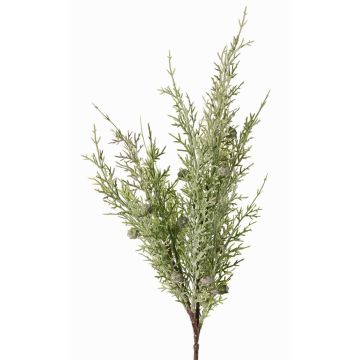 Künstlicher Wacholder Zweig ALEKO mit Beeren, grau-grün, 50cm