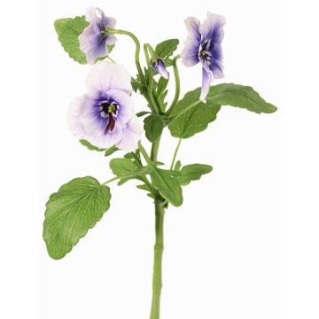 Dekozweig Stiefmütterchen SIANIE, lila-blau-weiß, 35cm, Ø5-6,5cm