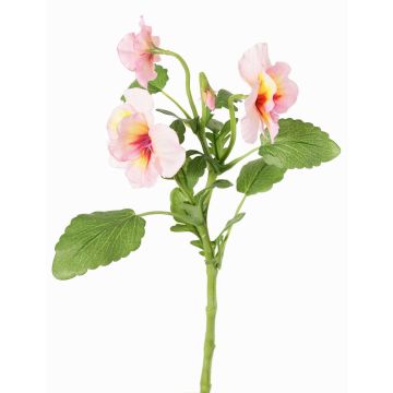 Dekozweig Stiefmütterchen SIANIE, rosa-pink-gelb, 35cm, Ø5-6,5cm
