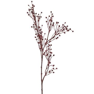 Deko Flachs Zweig QUOLL mit Ähren, burgunderrot, 65cm