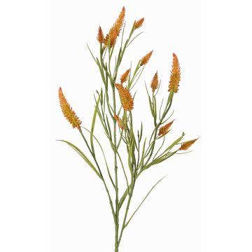 Dekozweig Klee künstlich EUTIN mit Blüten, orange-grün, 80cm, Ø1,5-2cm