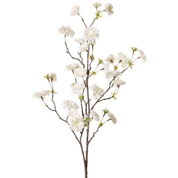 Künstlicher Zweig Zierpfirsich KENZUN, Blüten, weiß, 110cm, Ø2-6cm