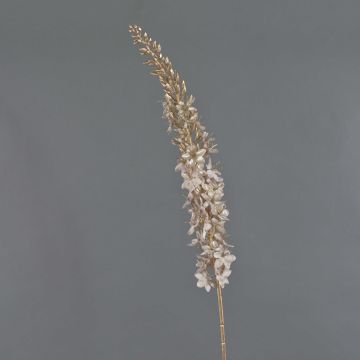 Samt Steppenkerze künstlich UCHANA, beige-gold, 110cm, Ø7cm