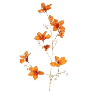 Samt Bauhinia Deko Zweig GAZERA, orange-gold, 115cm