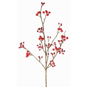Kunst Schneebeeren Zweig HARMONIA, Beeren, rot, 80cm