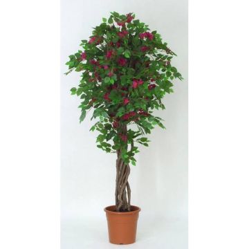 Kunst Bougainvillea INGTRAUD, Echtstämme, Blüten, pink, 200cm - Made in Italy