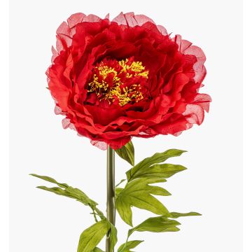 Künstliche Blume Pfingstrose WELNOR, rot, 115cm