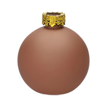 Glas Dekoflasche Weihnachtskugel ZIMA, mocha-matt, 10,5cm, Ø9,8cm