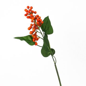 Künstlicher Holunderbeeren Zweig HOLDA mit Beeren, orange, 45cm