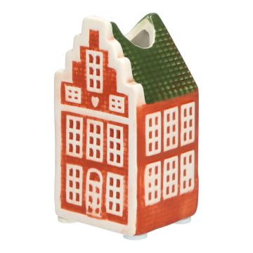 Deko Haus Blumenvase HOMEN mit Motiv, Keramik, braun-grün, 4,8x4,2x9cm Deko Haus Blumenvase HOMEN mit Motiv, Keramik, braun-grün, 4,8x4,2x9cm
