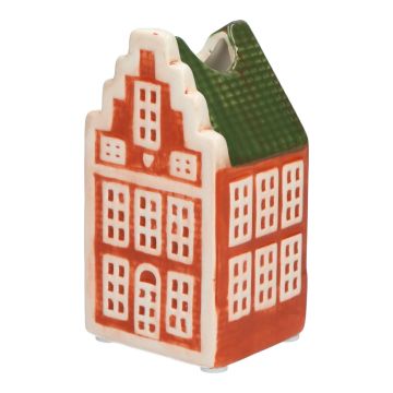 Deko Haus Blumenvase HOMEN mit Motiv, Keramik, braun-grün, 6,2x5,5x12cm Deko Haus Blumenvase HOMEN mit Motiv, Keramik, braun-grün, 6,2x5,5x12cm