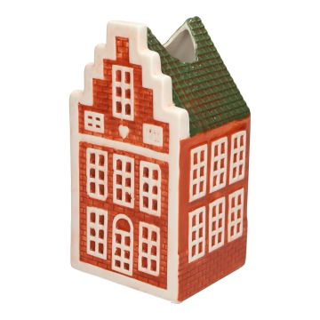 Deko Haus Blumenvase HOMEN mit Motiv, Keramik, braun-grün, 11,5x10,2x22cm Deko Haus Blumenvase HOMEN mit Motiv, Keramik, braun-grün, 11,5x10,2x22cm