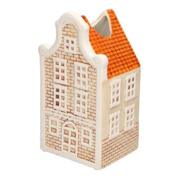 Deko Haus Blumenvase HOMEN mit Motiv, Keramik, beige-orange, 11,5x10,2x22cm Deko Haus Blumenvase HOMEN mit Motiv, Keramik, beige-orange, 11,5x10,2x22cm