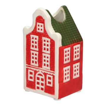 Deko Haus Blumenvase HOMEN mit Motiv, Keramik, rot-grün, 6,5x5,5x12cm Deko Haus Blumenvase HOMEN mit Motiv, Keramik, rot-grün, 6,5x5,5x12cm
