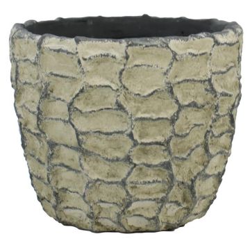 Keramiktopf SILVAM mit Struktur, dunkelgrau, 10,5cm, Ø12,5cm