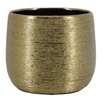 Blumentopf TAMSIN, Keramik, gold, 10cm, Ø12cm Blumentopf TAMSIN, Keramik, gold, 10cm, Ø12cm