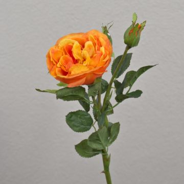 Künstliche Kohl-Rose OLIVERA, orange, 30cm, Ø9cm