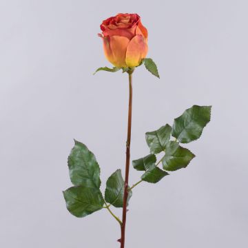 Künstliche Rose OPHELIE, orange-gelb, 85cm, Ø7cm Künstliche Rose OPHELIE, orange-gelb, 85cm, Ø7cm