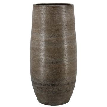 Große Keramikvase VINKAS mit Maserung, weiß, 70cm, Ø32cm Große Keramikvase VINKAS mit Maserung, weiß, 70cm, Ø32cm