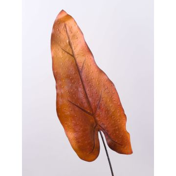 Künstliches Caladiumblatt DONALD, orange-braun, 80cm
