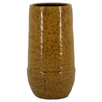 Keramik Vase, gelb, 35cm, Ø18cm