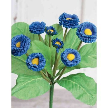 Kunstblume Gänseblümchen PEGGY auf Steckstab, blau, 25cm