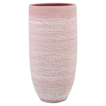 Keramik Pflanzvase DOMANO, gesprenkelt, rosa, 45cm, Ø22cm Keramik Pflanzvase DOMANO, gesprenkelt, rosa, 45cm, Ø22cm