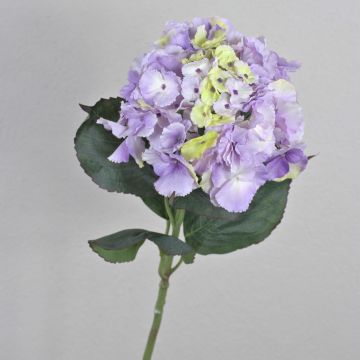 Künstliche Hortensie ANGELINA, hellviolett-grün, 70cm, Ø23cm