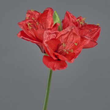 Künstliche Amaryllis BENITA, rot, 55cm, Ø10cm