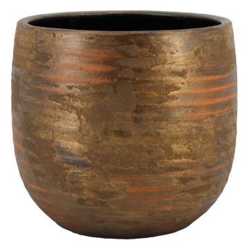 Keramik Übertopf, gold, 45cm, Ø49cm