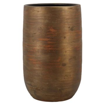 Keramik Pflanzvase RODYN mit Rillen, Farbverlauf, gold, 50cm, Ø32cm Keramik Pflanzvase RODYN mit Rillen, Farbverlauf, gold, 50cm, Ø32cm