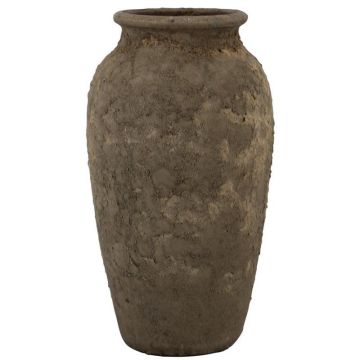 Keramik Pflanzvase SENTIF mit Struktur, grau, 40cm, Ø22cm Keramik Pflanzvase SENTIF mit Struktur, grau, 40cm, Ø22cm