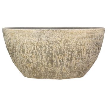 Ovale Keramik Pflanzschale ENOVA mit Maserung, gold, 49x20x25cm Ovale Keramik Pflanzschale ENOVA mit Maserung, gold, 49x20x25cm