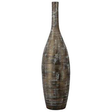 Keramik Dekoflasche RODYN mit Rillen, Farbverlauf, braun, 100cm, Ø26cm Keramik Dekoflasche RODYN mit Rillen, Farbverlauf, braun, 100cm, Ø26cm