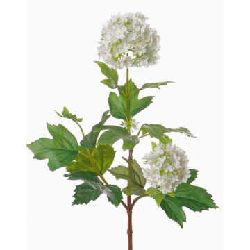 Kunstblumen Zweig Schneeball JOTTI, weiß, 40cm, Ø2-8cm