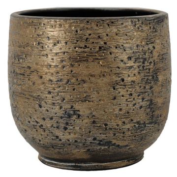 Keramik Übertopf, braunes gold, 45cm, Ø49cm