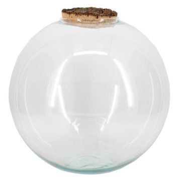 Glas Pflanzen Terrarium JABUEL mit Korkdeckel, Kugel, klar, 34cm, Ø35cm Glas Pflanzen Terrarium JABUEL mit Korkdeckel, Kugel, klar, 34cm, Ø35cm
