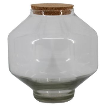 Pfalnzen Terrarium MAGNUN, Glas, Korken, Standfuß, klar, 22cm, Ø20cm Pfalnzen Terrarium MAGNUN, Glas, Korken, Standfuß, klar, 22cm, Ø20cm