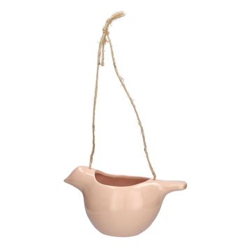 Vogel Hängeampel SAREEN aus Dolomit, lachsrosa, 15,5x8,3x7,5cm Vogel Hängeampel SAREEN aus Dolomit, lachsrosa, 15,5x8,3x7,5cm