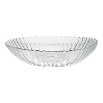 Teelichthalter Schale AVALYNN aus Glas, klar, 30x23x6cm Teelichthalter Schale AVALYNN aus Glas, klar, 30x23x6cm