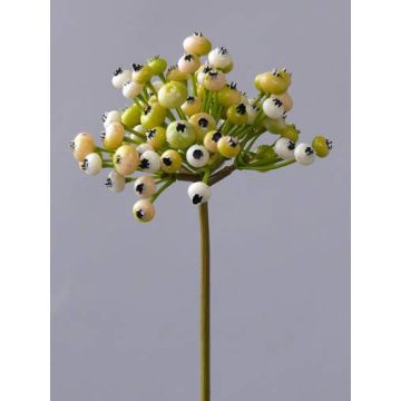 Künstlicher Feuerdorn Zweig CLEO mit Beeren, creme-grün, 20cm