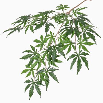 Unechter Japanischer Ahornzweig DIRK, schwer brennbar, grün, 70cm