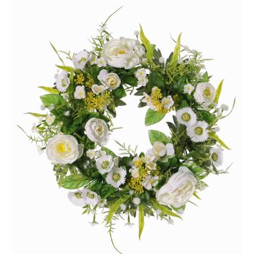 Künstlicher Sommerkranz FAHIRA, Ranunkel, Gänseblümchen, creme, Ø25cm Künstlicher Sommerkranz FAHIRA, Ranunkel, Gänseblümchen, creme, Ø25cm