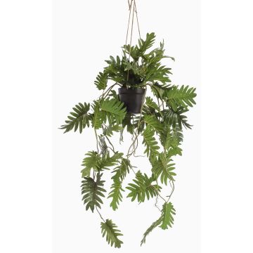 Kunstpflanze Philodendron Selloum Blumenampel URCO, Dekotopf, 80cm