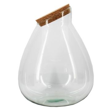 Vorratsglas ELULY mit Korkdeckel, recycelt, klar, 37cm, Ø20cm